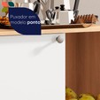 Balcão Fruteira Multiuso âmbar 1 Porta 1 Cesta Freijó/Branco
