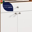 Balcão para Forno e Micro-Ondas âmbar 2 Portas 1 Gaveta Freijó/Branco