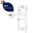 Balcão para Forno e Micro-Ondas âmbar 2 Portas 1 Gaveta Freijó/Branco