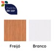 Balcão Macadâmia 1200mm P/Cooktop 5 Bocas Freijo/Branco