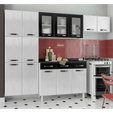 Cozinha de Aço Compacta Rubi 3 Vidros Branco/Preto - Telasul