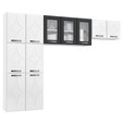 Cozinha de Aço Compacta Rubi 3 Vidros Branco/Preto - Telasul
