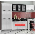 Cozinha de Aço Compacta Rubi 3 Vidros Branco/Preto - Telasul