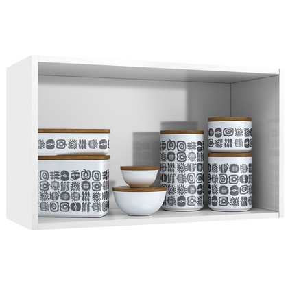 Armário de Cozinha de Aço Aéreo Duplo Topázio Branco - Telasul
