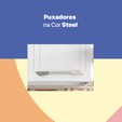 Armário de Cozinha de Aço Aéreo Duplo Topázio Branco - Telasul