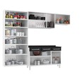 Cozinha de Aço Completo Telasul Topázio C/ Vidro 4 Peças Branco/Preto - Telasul