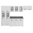 Cozinha de Aço Completa Telasul Star C/ Vidro 4 Peças Branco - Telasul