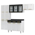 Cozinha de Aço Completa Diamante 4pçs 3vd Branco/Preto - Telasul