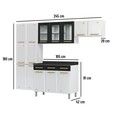 Cozinha de Aço Completa Diamante 4pçs 3vd Branco/Preto - Telasul