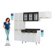 Cozinha de Aço Completa Diamante 4pçs 3vd Branco/Preto - Telasul