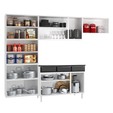 Cozinha de Aço Completa Diamante 4pçs 3vd Branco/Preto - Telasul