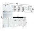 Cozinha de Aço Completa C/ Kit para Micro-Ondas Telasul Star C/ Vidro 4 Peça Branco - Telasul