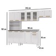 Cozinha de Aço Compacta Diamante 4pçs C/ Kit Branco - Telasul