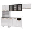 Cozinha de Aço Compacta Diamante 4pçs C/ Kit Branco/Preto - Telasul