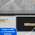 Cozinha de Aço Compacta Diamante 4pçs C/ Kit Branco/Preto - Telasul
