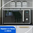 Cozinha de Aço Compacta Diamante 4pçs C/ Kit Branco/Preto - Telasul