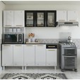 Cozinha de Aço Compacta Diamante 4pçs C/ Kit Branco/Preto - Telasul