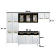 Cozinha de Aço Completa Telasul ágata 3 Vidros com Balcão Branco/Preto - Telasul