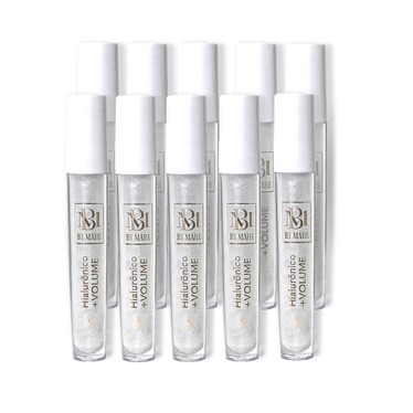 Kit 10-   Gloss Labial Aumento de Volume Imediato com ácido Hialurônico Premium Cristal Glow- By Mahe