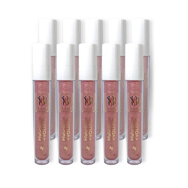 Kit 10-  Gloss Labial Aumento de Volume Imediato com ácido Hialurônico Premium Rose Gold- By Mahe