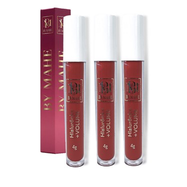 Kit 3 - Gloss Labial Aumento de Volume Imediato com ácido Hialurônico Premium Red Velvet- By Mahe