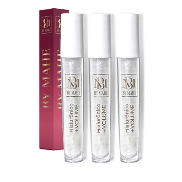 Kit 3 - Gloss Labial Aumento de Volume Imediato com ácido Hialurônico Premium Cristal Glow - By Mahe