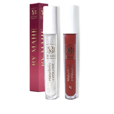 Kit 2 - Gloss Labial Aumento de Volume Imediato com ácido Hialurônico Premium - By Mahe