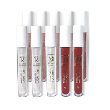 Kit 10-   Gloss Labial Aumento de Volume Imediato com ácido Hialurônico Premium - By Mahe