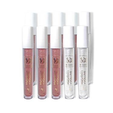 Kit 10-   Gloss Labial Aumento de Volume Imediato com ácido Hialurônico Premium - By Mahe