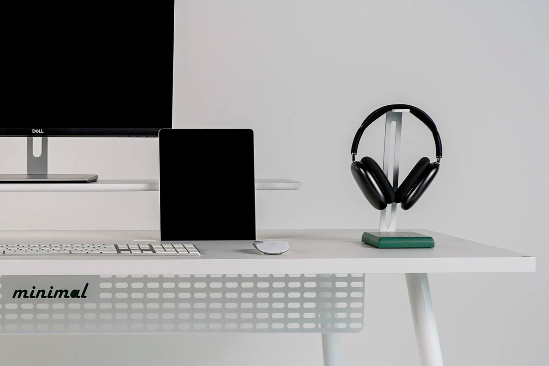 Suporte de Fone Odomae - Branco e Verde - Móveis Gio