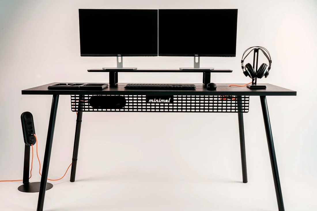 Mesa Office Escrivaninha Nobilis Minimal M1 Preto Giopro