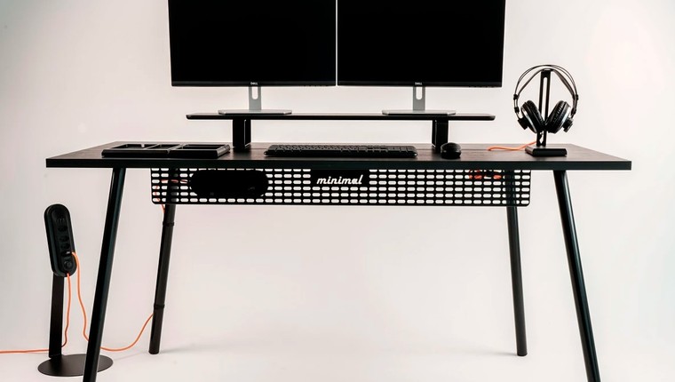 Mesa Office Escrivaninha Nobilis Minimal M1 Preto Giopro