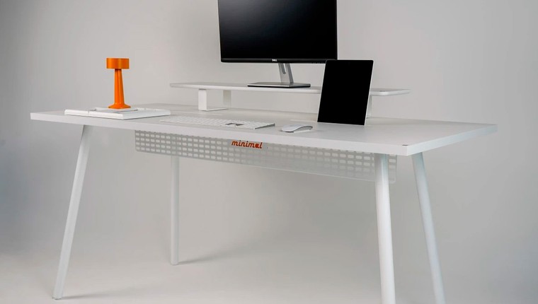 Mesa Office Escrivaninha Nobilis Minimal M1 Branco Giopro