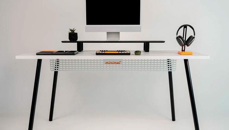 Mesa Office Escrivaninha Nobilis Minimal M1 Br/Preto Giopro