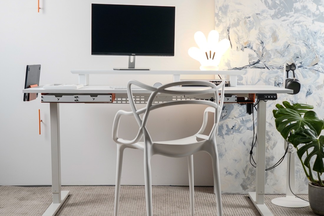 Mesa Modular Regulagem de Altura Elétrica Giodesk Slim M1