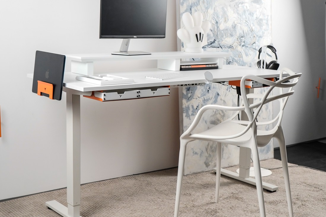 Mesa Modular Regulagem de Altura Elétrica Giodesk Slim M3