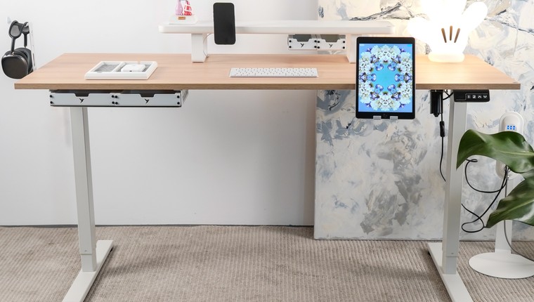 Mesa Modular Regulagem de Altura Elétrica Giodesk Slim M2
