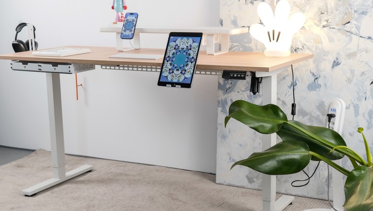Mesa Modular Regulagem de Altura Elétrica Giodesk Slim M3