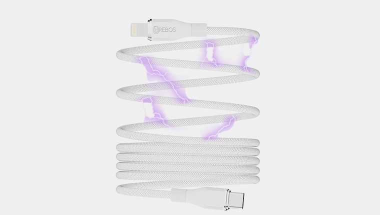 Cabo Hrebos Curl Flow Magnético Type-C & Lightning