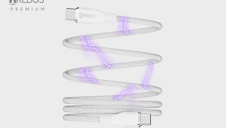 Cabo Hrebos Premium Curl Flow  Magnético Type-C & Type-C