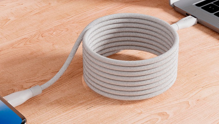 Cabo Hrebos Premium Curl Flow  Magnético  Usb & Type-C