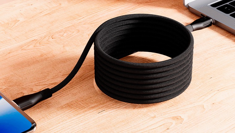 Cabo Hrebos Premium Curl Flow Magnético Usb & Lightning