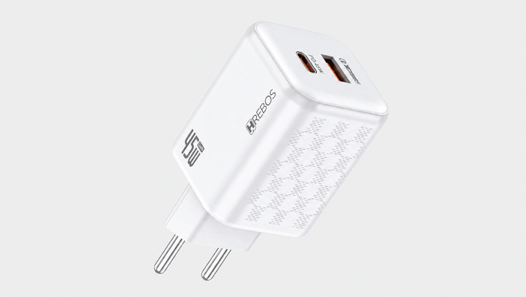 Carregador Turbo Hrebos Usb-C + Usb - 40w