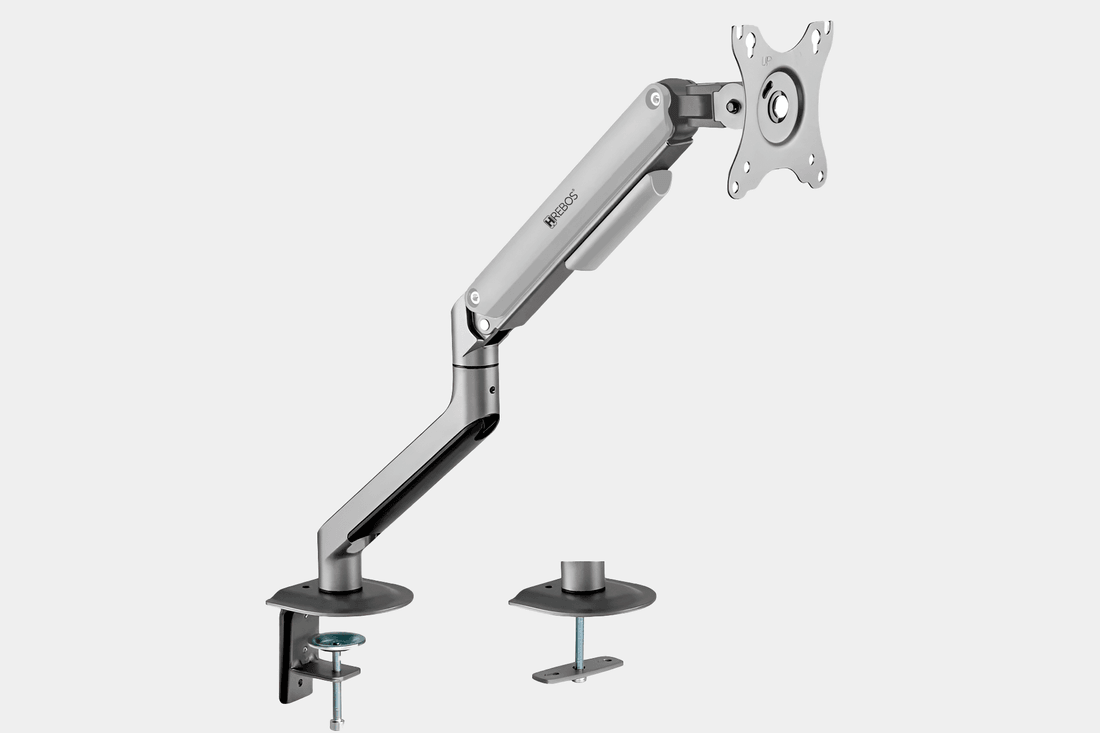 Suporte Braço Articulado para Monitor Hrebos Branco Giopro