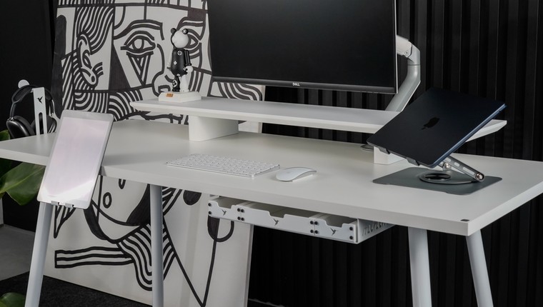 Mesa Modular Office Escrivaninha Nobilis Slim M2 Giopro