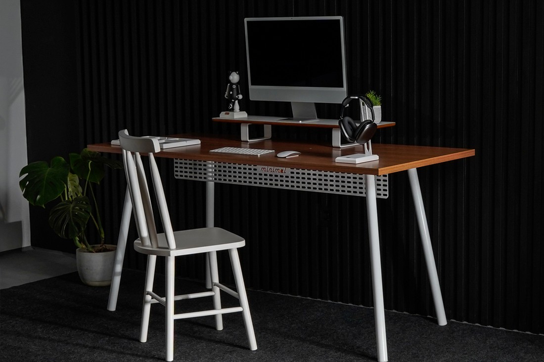 Mesa Office Escrivaninha Nobilis Minimal 140x70 Freijó\bra