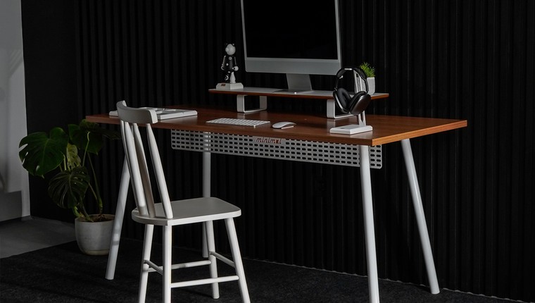 Mesa Office Escrivaninha Nobilis Minimal 140x70 Freijó\bra