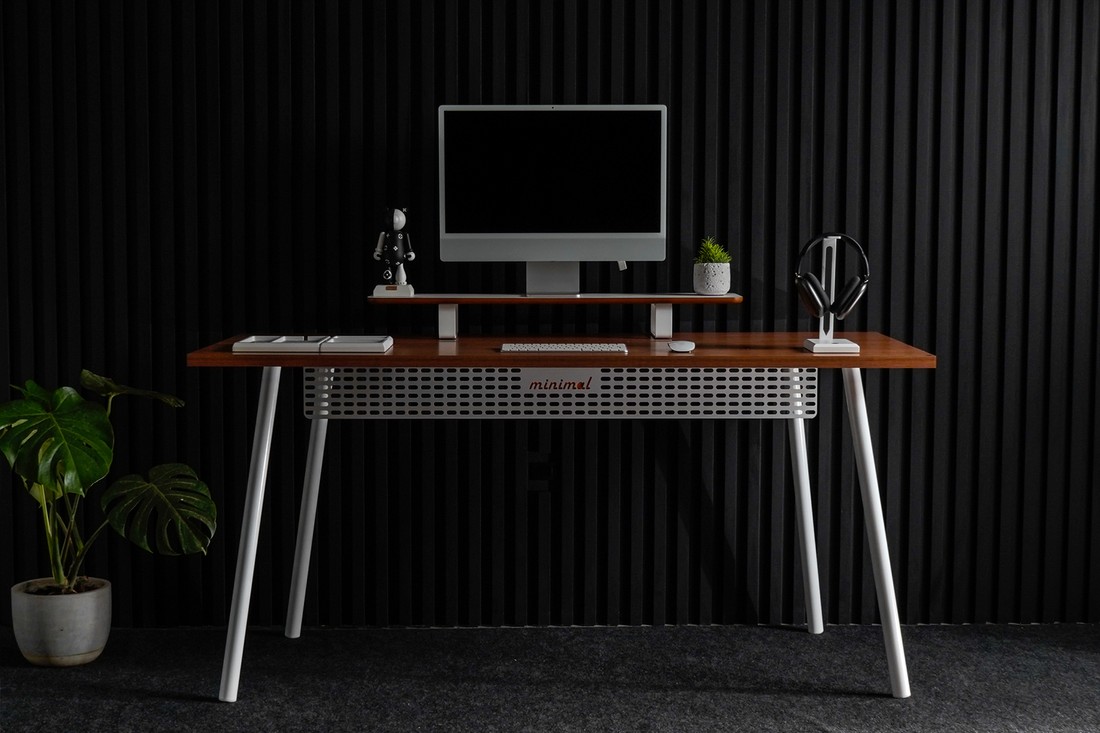 Mesa Office Escrivaninha Nobilis Minimal M2 Freijo/Branco Giopro