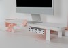 Estante Modular Suporte de Monitor Stand Minimal Pro 80x22 Branco