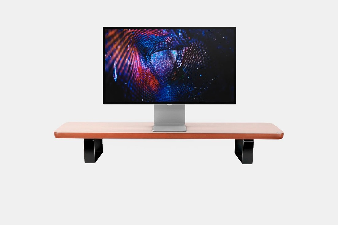 Estante Modular Suporte de Monitor Stand Minimal Pro 80x22 Freijó\pre